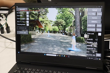 キャンパスの3次元デジタル空間とアバター