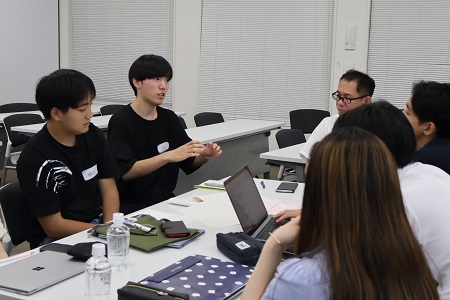 話し合って発表内容を膨らませていく