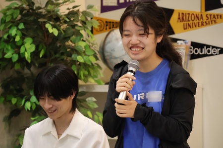 司会に挑戦して普段と違う仲間と知り合えたこともよかったと語る学生