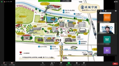 マップに沿ってオンラインキャンパスツアーへ!